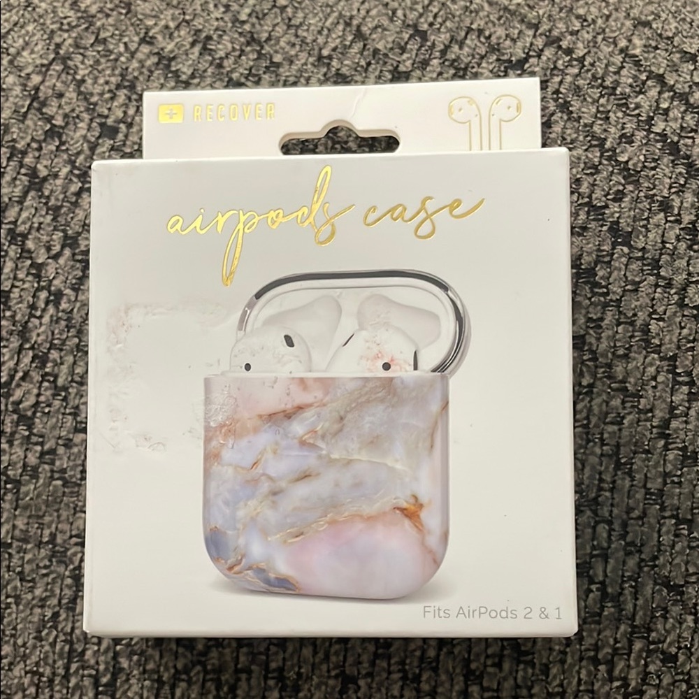 Cove White AirPods Case Marble Design